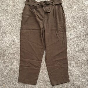 H&M Women's Brown Chinos with Tie Belt